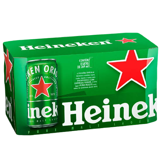 CAIXA HEINEKEN COM 8 UNIDADES LATA 269ML